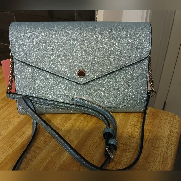 KATE SPADE NEW YORK NWT FROSTY SKY FLAP ENVELOPE CROSSBODY - Picture 2 of 13